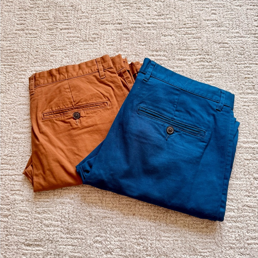 H&M Men's Chinos in Blue and Brown